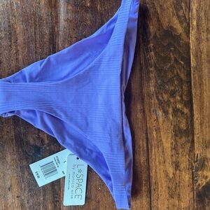 l*space Amy Camellia Ribbed Bikini Bottom size L NWT